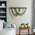 Wooden Arc-shaped Decorative Tapestries, Home Living Room Wall Hangings, Hand-woven Decorative Tapestries 100x70cm/100x60cm - Image 4