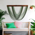 Wooden Arc-shaped Decorative Tapestries, Home Living Room Wall Hangings, Hand-woven Decorative Tapestries 100x70cm/100x60cm - Image 16