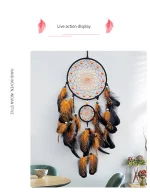 Dream Catcher With Luminous Beads Hand-woven Colorful Feathers Wind Chimes Living Room Bedroom Hanging Ornaments Wall Decoration - Image 18