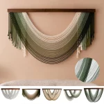 Wooden Arc-shaped Decorative Tapestries, Home Living Room Wall Hangings, Hand-woven Decorative Tapestries 100x70cm/100x60cm - Image 12