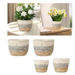 Planter Basket for Plants, Woven Container for Farmhouse Style with Waterproof Feature - Image 2