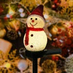 Christmas Decorations Light Solar Light Snowman Christmas Outdoor Solar Powered Stakes Lights For Corridor Patio Lawn Decoration - Image 5