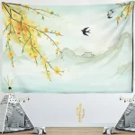 Tapestry landscape painting scenery wall hanging home decoration tapestry bedroom living room wall hanging cloth - Image 25
