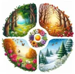 4 Seasons Scenery DIY Diamond Painting New Colorful Seasons Cross Stitch Kits Mosaic Diamond Embroidery For New Year Decor - Image 7