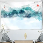 Tapestry landscape painting scenery wall hanging home decoration tapestry bedroom living room wall hanging cloth - Image 9