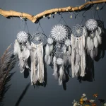 Dream catchers Feathers Handmade Indians Style Dream Catchers Living Bedroom Wall Hangings Home Decoration 5pcs/set Dreamcatcher - Image 6