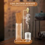 2in1 Incense Holder Anti-Ash Flying Incense Burner with Removable Glass Ash Catcher and Incense Sticks Organizer Home Decoration - Image 4