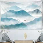 Tapestry landscape painting scenery wall hanging home decoration tapestry bedroom living room wall hanging cloth - Image 14