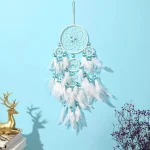Dream Catcher Large Pendant Wedding Props Decoration White Feather Pendant Supplement Dream Network Creative Wall Hanging Gift - Image 10