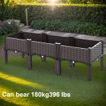 Plastic Raised Garden Bed with Legs Raised Planter Box Elevated Planting Container for Gardening Vegetables Fruits Flowers - Image 15