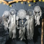 Dream catchers Feathers Handmade Indians Style Dream Catchers Living Bedroom Wall Hangings Home Decoration 5pcs/set Dreamcatcher - Image 5