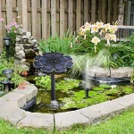 Solar-powered Water Fountain Ground-insertion Fountain Floating Fountain Petal-shaped Fountain Garden Decoration