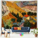 Tapestry World Famous Painting Van Gogh Tapestries Printed  Wall Hanging Rural Landscape Home Decoration Bedroom Decor Wall Ar - Image 26