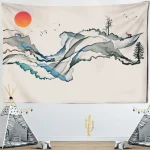 Tapestry landscape painting scenery wall hanging home decoration tapestry bedroom living room wall hanging cloth - Image 17
