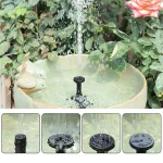 Solar Fountain with 6 Nozzles - 1.4W Solar Panel Floating Water Pump for Bird Baths, Pools,Garden DIY Waterfall Yard Decor - Image 13