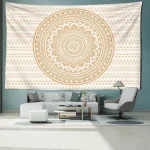 Mandala Striped Tapestry Wall Hanging Abstract Psychedelic Witchcraft Bohemian Hippie Tapiz Living Room Home Decor - Image 4