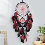 Dream Catcher With Luminous Beads Hand-woven Colorful Feathers Wind Chimes Living Room Bedroom Hanging Ornaments Wall Decoration - Image 2