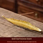 Incense Holder Ash Catcher Long Leafs Censer Meditation Home Decor Accessories - Image 7