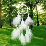 1Pcs Bead Dream Catcher Handmade Dream Catcher Net with Feathers Hanging Decoration Decor Craft Wind Chimes Home Hanging Gifts - Image 3