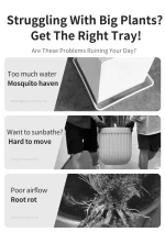 Mobile Planter Tray, Modern Style, Silent Casters, Thickened & Reinforced, Hidden Design, High Load-Bearing Plant Saucer - Image 18