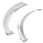 Pool Waterfall Fountain G1 Internal Thread 304 Stainless Steel Rounded Curved Design Outdoor Pool Fountain For Playground - Image 4