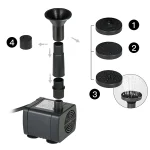 Solar Fountain with 6 Nozzles - 1.4W Solar Panel Floating Water Pump for Bird Baths, Pools,Garden DIY Waterfall Yard Decor - Image 19