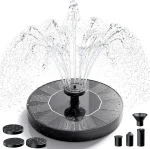 Solar Fountain Pump Outdoor Bird Bath Water Fountain with 6 Nozzles for Courtyard Garden Pool Pond Water Feature