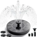 Solar Fountain Pump Outdoor Bird Bath Water Fountain with 6 Nozzles for Courtyard Garden Pool Pond Water Feature