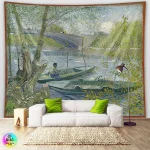Tapestry World Famous Painting Van Gogh Tapestries Printed  Wall Hanging Rural Landscape Home Decoration Bedroom Decor Wall Ar - Image 45
