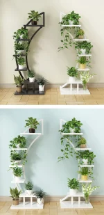 Planter Holder Wood Plant Stands Indoor Balcony Flower Pot Plant Stand Tree Shelf Flower Display Rack Planter Stands - Image 15