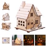 Festival Led Light Wood House Christmas Tree Decorations for Home Decoration Wooden House DIY Gift Window Decoration - Image 12