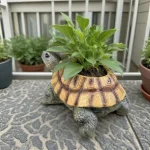 Realistic Turtle Succulent Planter with Drainage Hole. Durable Resin, Vintage Design. Perfect Gift for Plant Lovers!