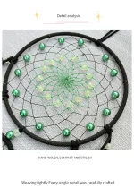 Dream Catcher With Luminous Beads Hand-woven Colorful Feathers Wind Chimes Living Room Bedroom Hanging Ornaments Wall Decoration - Image 16