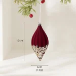 Christmas Tree Decorations Candy Cane Snowflake Balls Red Pendant Hanging Home Party Christmas Winter 2026 New Year Decors - Image 16