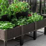 Plastic Raised Garden Bed with Legs Raised Planter Box Elevated Planting Container for Gardening Vegetables Fruits Flowers - Image 4