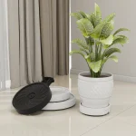 Mobile Planter Tray, Modern Style, Silent Casters, Thickened & Reinforced, Hidden Design, High Load-Bearing Plant Saucer