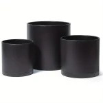 Set of 3 Plastic Planter Pots,6/5/4 Inch Plastic Planter Pots for Plants with Drainage Hole and Seamless Saucers - Image 7