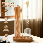 2in1 Incense Holder Anti-Ash Flying Incense Burner with Removable Glass Ash Catcher and Incense Sticks Organizer Home Decoration - Image 10