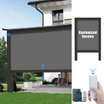 BOLAIEN Smart Roller Shade Outdoor Waterproof Custom Size Motorized Blind Zipper for Balcony Patio Compatible with Alexa Control