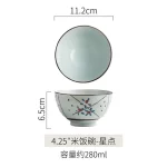 Japanese Ceramic Bowl Tableware Set Creative Retro Household Rice Bowl Single Eating Bowl Soup Noodle Bowl Small Bowl - Image 20