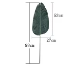 98CM 3pcs Large Artificial Plants Green Palm Tree Leaves Plastic Banana Tree Branch Wedding Garden Living Room Deco Accessories - Image 8