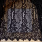 3meters long black and white strands eyelash lace lace fabric handmade diy tablecloth dress wedding dress fabric - Image 8