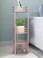 Nordic 3 Layer Golden Metal Bathroom Storage Basket Floor Multi-layer Multi-function Basket Shelf полка напольная в ванну - Image 2