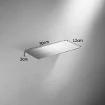 Tuqiu Bathroom Shelf 20-100cm Black Shower Rack Corner Shelf Square Bath Shower Shelf Bathroom Storage Organizer Rack - Image 7