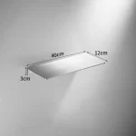 Tuqiu Bathroom Shelf 20-100cm Black Shower Rack Corner Shelf Square Bath Shower Shelf Bathroom Storage Organizer Rack - Image 10
