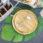 45*38CM Large Size Monstera Shaped Table Mat Tropical Leaf Placemat Dining Table Coaster EVA Eco-friendly Placemats Cup Mats - Image 3