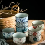 Japanese Ceramic Bowl Tableware Set Creative Retro Household Rice Bowl Single Eating Bowl Soup Noodle Bowl Small Bowl