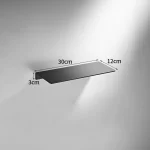 Tuqiu Bathroom Shelf 20-100cm Black Shower Rack Corner Shelf Square Bath Shower Shelf Bathroom Storage Organizer Rack - Image 5