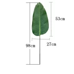 98CM 3pcs Large Artificial Plants Green Palm Tree Leaves Plastic Banana Tree Branch Wedding Garden Living Room Deco Accessories - Image 7