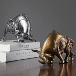 Vilead Steampunk Bull Statues Resin Animal Figurines Decor Living Room Sculpture Office Desk Interior Decoration Accessories Art - Image 3